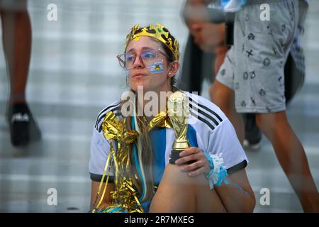Fußball-Weltmeister Der Argentinischen Fußballmannschaft Stockfoto