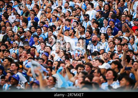 Fußball-Weltmeister Der Argentinischen Fußballmannschaft Stockfoto