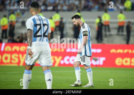 Lionel Messi Weltmeister und seine Familie Stockfoto