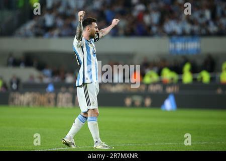 Lionel Messi Weltmeister und seine Familie Stockfoto