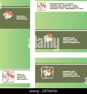 Medizinisches ID-Business-Set mit Rx-Symbolen Stock Vektor