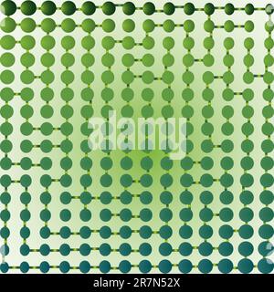 Halbfarbiges grünes Labyrinth; abstrakte Kunstdarstellung Stock Vektor