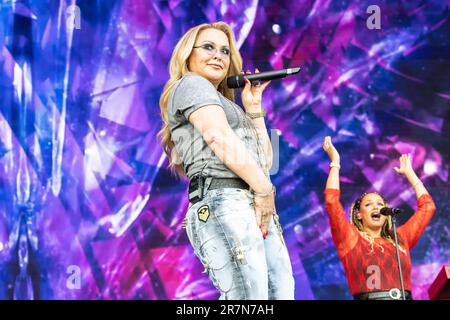 Anastacia tritt im Juni 2023 live in Oslo auf Stockfoto