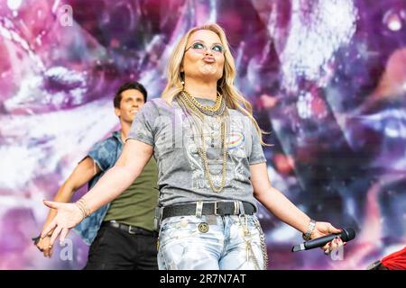 Anastacia tritt im Juni 2023 live in Oslo auf Stockfoto