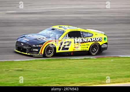 Madison, IL, USA - 4. Juni 2023: World Wide Technology Raceway, NASCAR, „Enjoy Illinois 300" Ryan Blaney Stockfoto