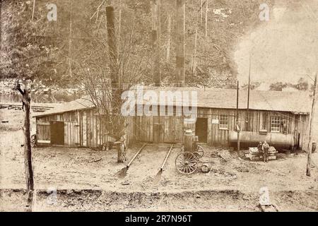 Minenlager um 1900, West Virginia, 1890er, Appalachia Stockfoto