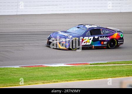 Madison, IL, USA - 4. Juni 2023: World Wide Technology Raceway, NASCAR, „Enjoy Illinois 300" Bubba Wallace Stockfoto