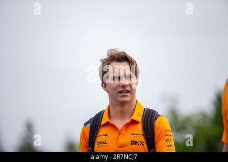 Oscar Piastri (AUS) McLaren F1 Team.am day2., Freitag, der FORMEL 1 PIRELLI GRAND PRIX DU CANADA 2023 - vom 15. Bis 18. Juni 2023 in Montreal, Quebec, Kanada (Kreditbild: © Stefano Facchin/Cal Sport Media) Stockfoto