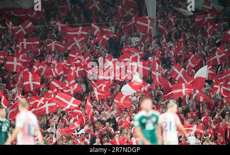 Parken, Kopenhagen, Dänemark. 16. Juni 2023. Dänemark gegen Nordirland, bei Parken, Kopenhagen, Dänemark. Kim Price/CSM(Kreditbild: © Kim Price/Cal Sport Media). Kredit: csm/Alamy Live News Stockfoto