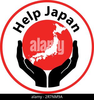 Symbol für Hilfe der Japan Not Stock Vektor