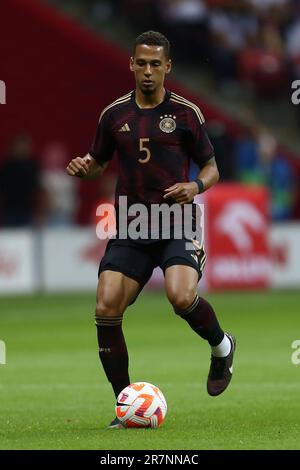 Warschau, Pologne. 16. Juni 2023. Thilo Kehrer von Deutschland beim internationalen Freundschaftsspiel zwischen Polen und Deutschland am 16. Juni 2023 bei PGE Narodowy in Warschau, Polen - Foto Piotr Matusewicz/DPPI Credit: DPPI Media/Alamy Live News Stockfoto