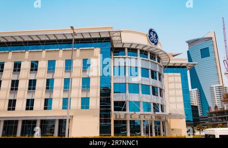 Dubai, VAE-15062023: General Electric Office Building in the City Stockfoto