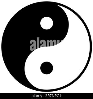 Ying Yang Symbol für Harmonie und Balance, Vektordarstellung Stock Vektor