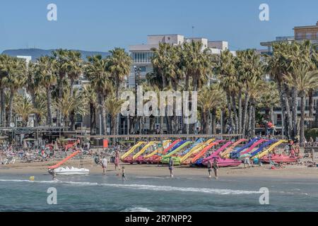 Route des Camino de Ronda de Salou, 6,5 km magische Orte und unglaubliche Landschaften. Provinz Tarragona, goldene Küste, Katalonien, Spanien, Europa Stockfoto