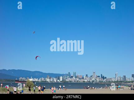 Spanish Banks Beach in Vancouver, BC, Kanada im Juni 2023. Stockfoto