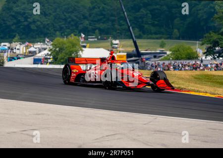 Elkhart Lake, WI, USA. 16. Juni 2023. BENJAMIN PEDERSEN (R) (55) aus Kopenhagen, Dänemark, reist durch die Kurven während einer Übung für den Sonsio Grand Prix in Road America in Elkhart Lake WI. (Kreditbild: © Walter G. Arce Sr./ZUMA Press Wire) NUR REDAKTIONELLE VERWENDUNG! Nicht für den kommerziellen GEBRAUCH! Stockfoto