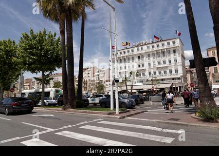 Cannes, Frankreich. 18. Mai 2023. Blick auf das Le Splendid Hotel während des internationalen Filmfestivals 76. in Cannes Stockfoto