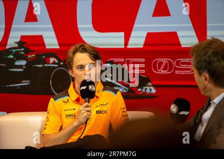 Oscar Piastri (AUS) McLaren F1 Team.während des 1. Tages der FORMEL 1 PIRELLI GRAND PRIX DU CANADA 2023 - vom 15. Bis 18. Juni 2023 in Montreal, Quebec, Kanada Stockfoto