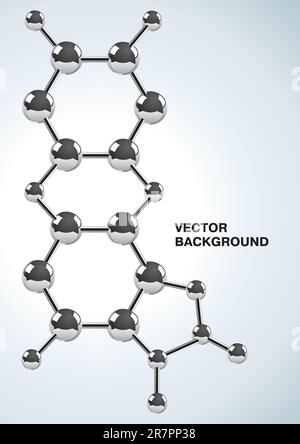 Veranschaulichung der chemischen Formel, die aus Molekülen besteht Stock Vektor