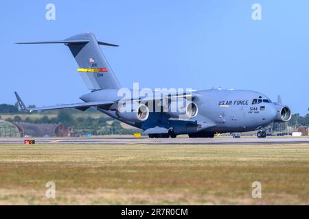 US Air Force C-17 Globemaster-Flugzeug Stockfoto