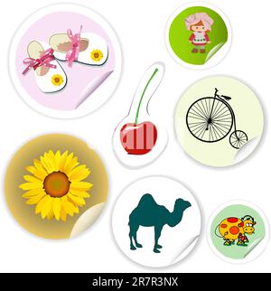 Vektordarstellung für untergeordnete Beschriftungen Stock Vektor