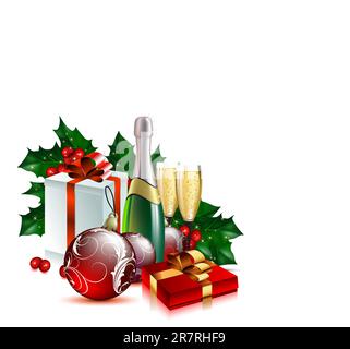 weihnachtshintergrund. Diese Abbildung kann als Designerarbeit nützlich sein Stock Vektor