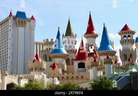 Excalibur Hotel & Casino im Stil eines mittelalterlichen Schlosses Las Vegas Nevada USA Stockfoto