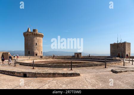 Innenansicht der Burg Bellver in Palma de Mallorca - Spanien. Stockfoto