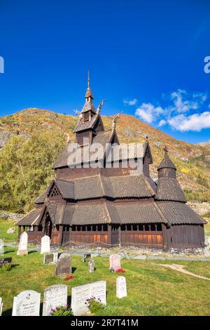 Borgund Stave Church, Laerdal, Sogn Og Fjordane, Norwegen Stockfoto