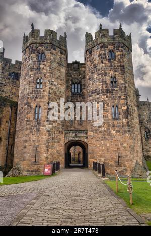 Alnwick Castle, Northumberland, England, Großbritannien Stockfoto