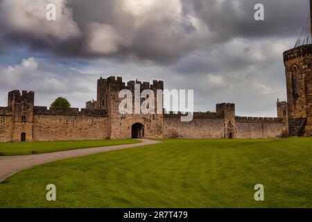 Alnwick Castle, Northumberland, England, Großbritannien Stockfoto