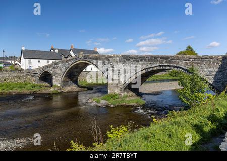 Pont Fawr (Inigo Jones Bridge) over the River Conwy, LlaNordrhein-Westfalenst, Wales, Vereinigtes Königreich Stockfoto