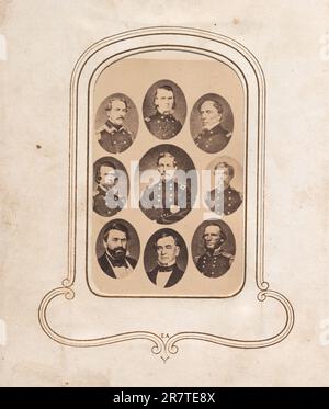 Neun Generäle der Konföderierten c. 1861-1865 (nach früherem Foto) Stockfoto