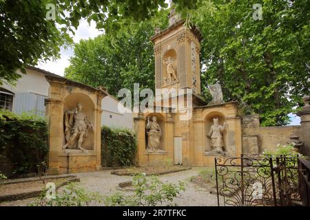 Zenotaph Monument Joseph sec mit biblischen Figuren, Salomon, Deborah, John der Täufer, Aaron, Skulpturen, Statuen, biblische Denkmäler Stockfoto