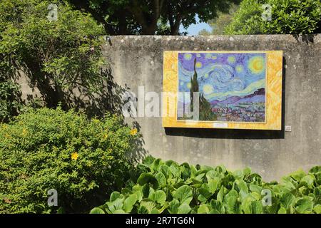 Museum Circut van Gogh mit Gemälde Nachbildung der Sternennacht von Vincent van Gogh, Saint-Paul-de-Mausole, St, Saint-Remy-de-Provence, Provence Stockfoto