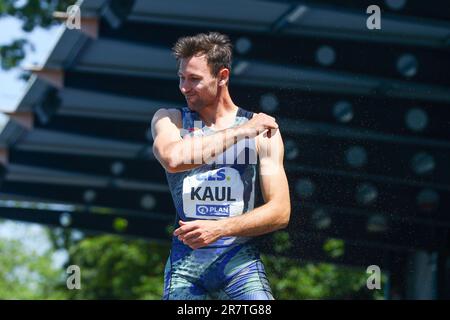 Ratingen, Deutschland, 17.06.2023: World Athletics Combined Events Tour – Gold. Herren Long Jump, Niklas Kaul, GER (USC Mainz) Guthaben: NewsNRW / Alamy Live News Stockfoto