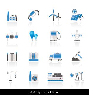 Wirtschaft und Industrie die Symbole - Vektor Icon Set Stock Vektor