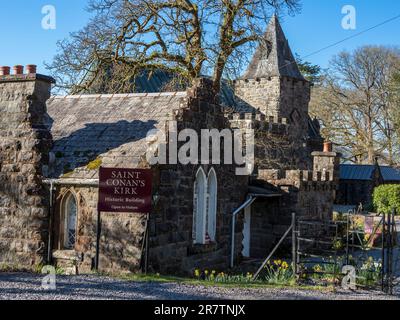 Church St Conan’s Kirk am See Loch Awe, Schottland, Vereinigtes Königreich Stockfoto