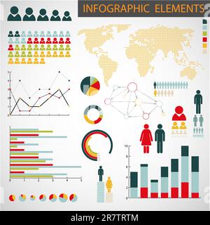 Große Vektor Sammlung von Infografik Elemente für Ihre Dokumente Stock Vektor