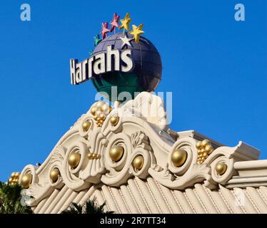 Das Harrah's Hotel & Casino Las Vegas Strip Las Vegas Nevada USA wurde im Rahmen von Karneval und Mardi Gras gestaltet Stockfoto