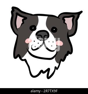 Border Collie Hund Cartoon Vektor Illustration Stock Vektor