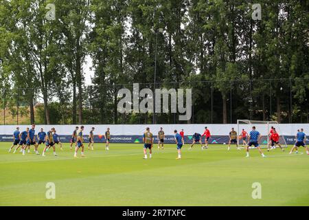 Rotterdam, Niederlande. 17. Juni 2023. Training der kroatischen Nationalmannschaft auf dem Feld der Fussballakademie Feyenoord in Rotterdam, Niederlande am 17. Juni 2023. Foto: Luka Stanzl/PIXSELL Kredit: Pixsell/Alamy Live News Stockfoto