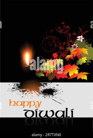 Diwali Gruß. Vektor-illustration Stock Vektor