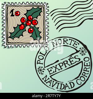 Doodle Christmas Stamps, Vector eps8 Illustration Stock Vektor