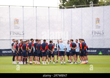 Rotterdam, Niederlande. 17. Juni 2023. Training der spanischen Fußballnationalmannschaft auf dem Feld der Fussballakademie Feyenoord in Rotterdam, Niederlande am 17. Juni 2023. Foto: Luka Stanzl/PIXSELL Kredit: Pixsell/Alamy Live News Stockfoto