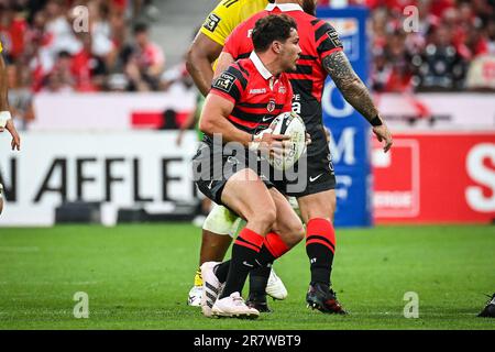 Saint-Denis, Frankreich, Frankreich. 17. Juni 2023. Antoine DUPONT von Toulouse während des Finalspiels DER TOP 14 zwischen Stade Toulousain (Toulouse) und Stade Rochelais (La Rochelle) am 17. Juni 2023 im Stade de France in Saint-Denis bei Paris, Frankreich. (Kreditbild: © Matthieu Mirville/ZUMA Press Wire) NUR REDAKTIONELLE VERWENDUNG! Nicht für den kommerziellen GEBRAUCH! Stockfoto