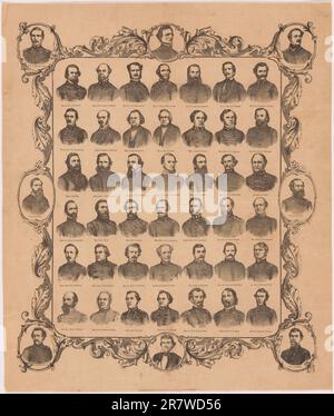 Staatsmänner und Generäle, Konföderation c. 1863 Stockfoto