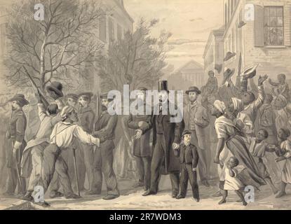 Lincoln in Richmond 1865 Stockfoto