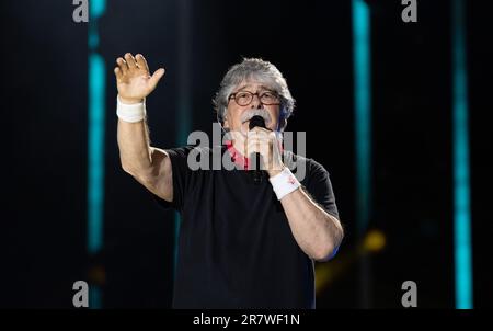 Randy Owen aus Alabama tritt am 4. Tag des CMA Fest im Nissan Stadium am Donnerstag, den 11. Juni 2023 in Nashville, Tennessee auf. (Foto: Amiee St Stockfoto