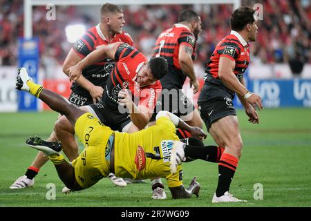 Saint Denis, Frankreich. 17. Juni 2023. Julien Mattia/Le Pictorium - Top 14 Rugby-Finale zwischen Stade Toulousain und Stade Rochelais - 17/6/2023 - Frankreich/seine Saint Denis/Saint-Denis - Romain Ntamack während des Top 14 Finales zwischen Stade Toulousain und Stade Rochelais im Stade de France in Paris am 17. Juni 2023. Kredit: LE PICTORIUM/Alamy Live News Stockfoto